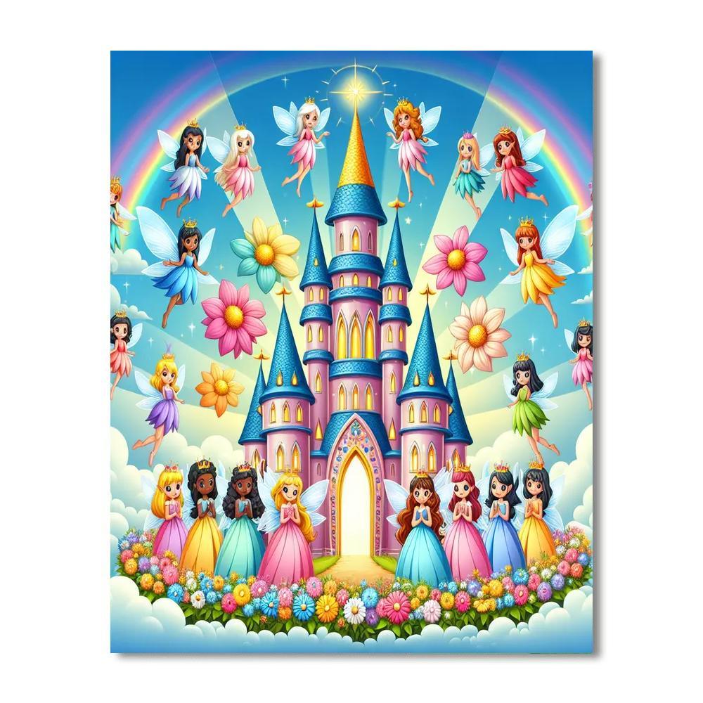 Magical Fairy Castle Paint By Numbers Art