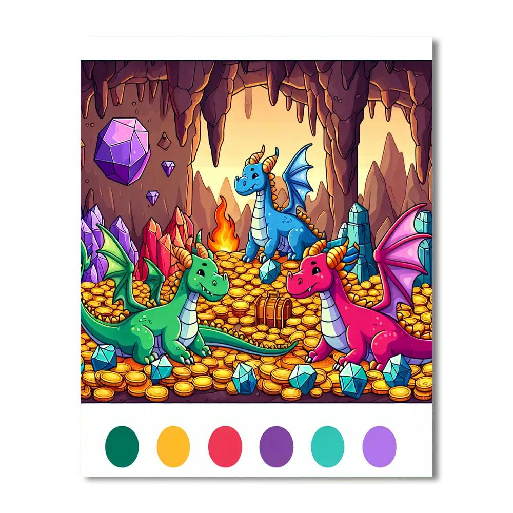 Magical Dragon's Den Numbered Painting Kits