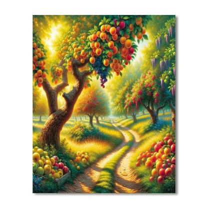 Sunkissed Orchard Path DIY Paint By Numbers