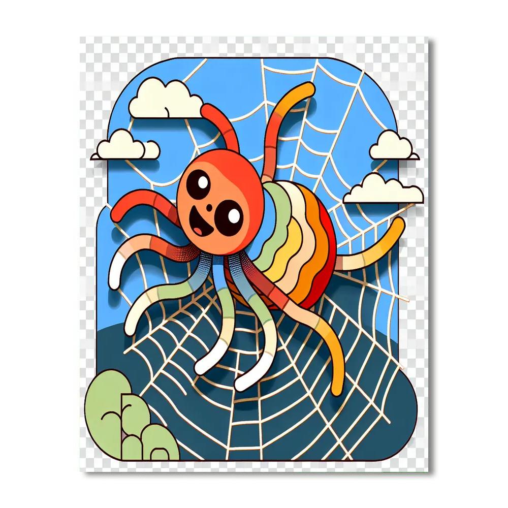 Sprightly Spider Paint By Numbers