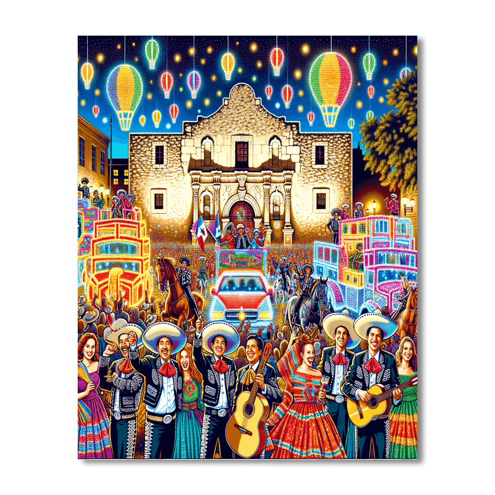 Fiesta San Antonio - San Antonio Painting By Numbers Kit