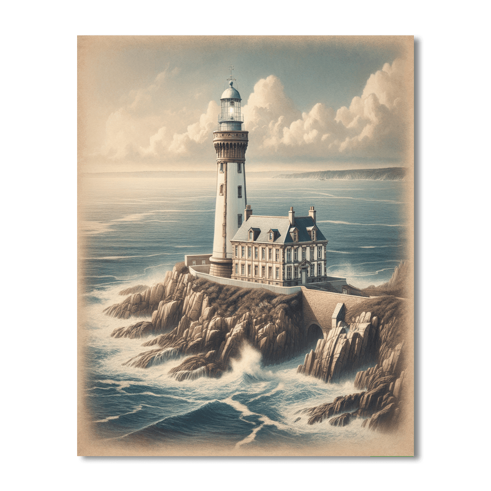 Historic Coastal Lighthouse Paint By Numbers Art
