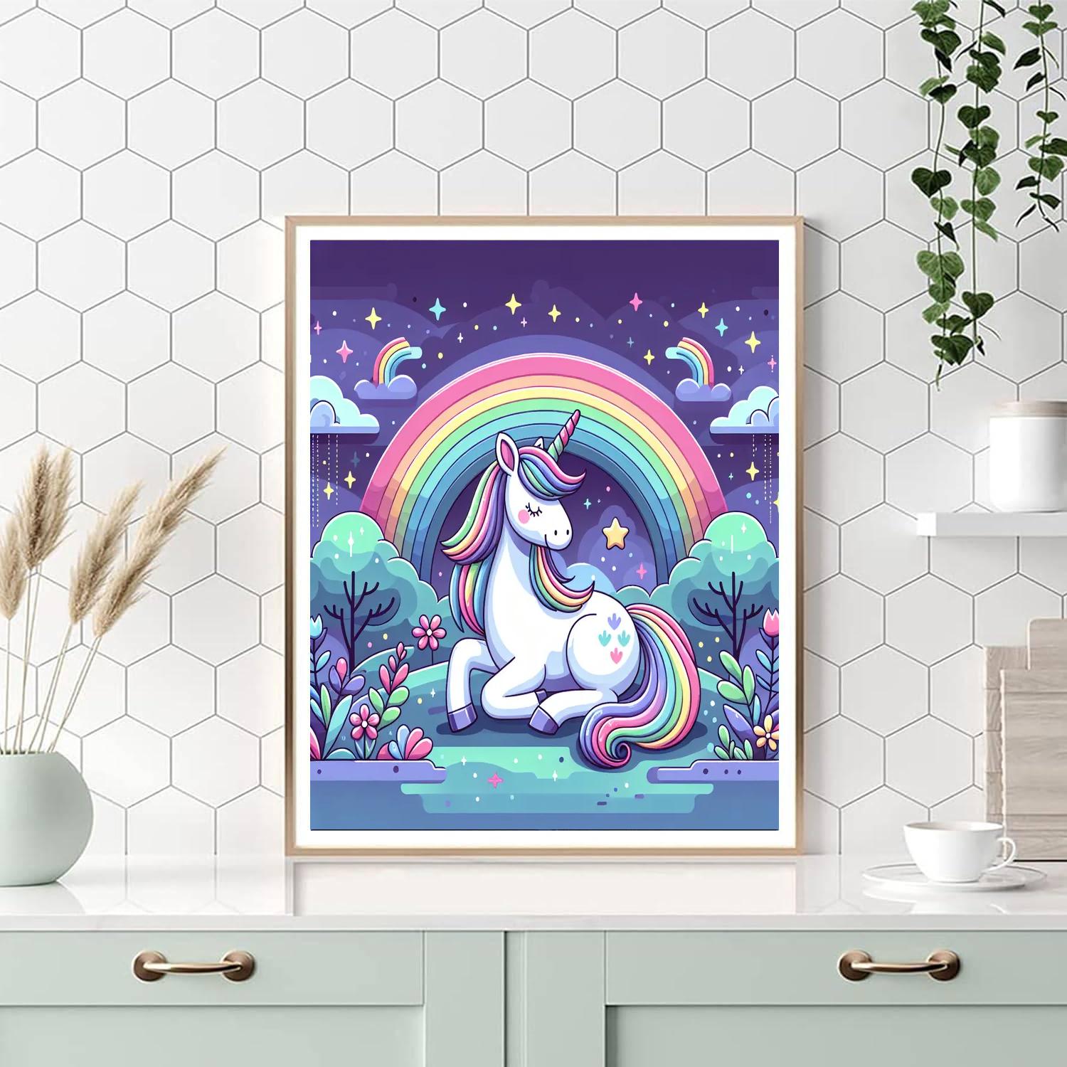 Magic Unicorn Fantasy Painting By Numbers Kit