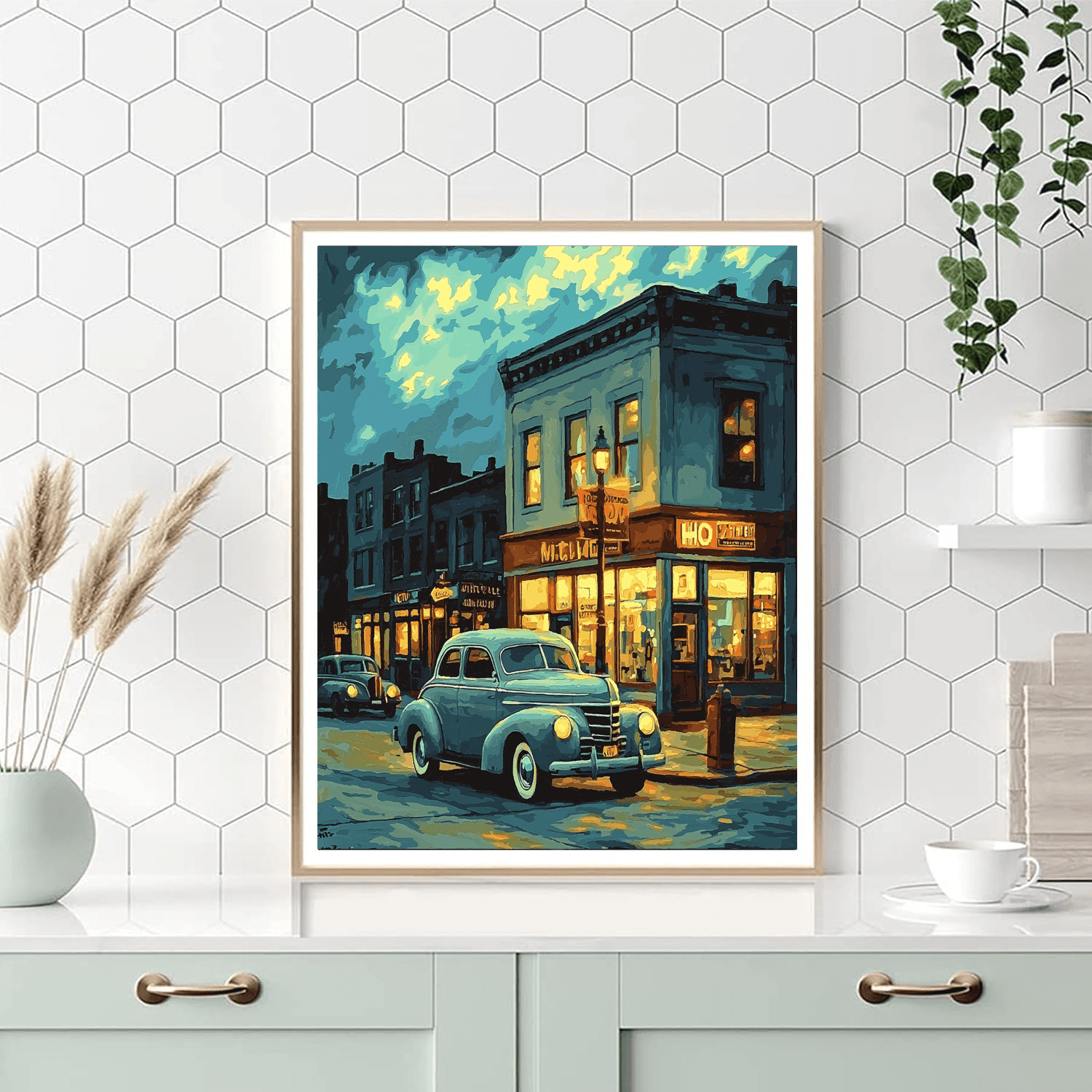Edward Hopper Inspired Vintage Automobile Dreams  Paint By Number