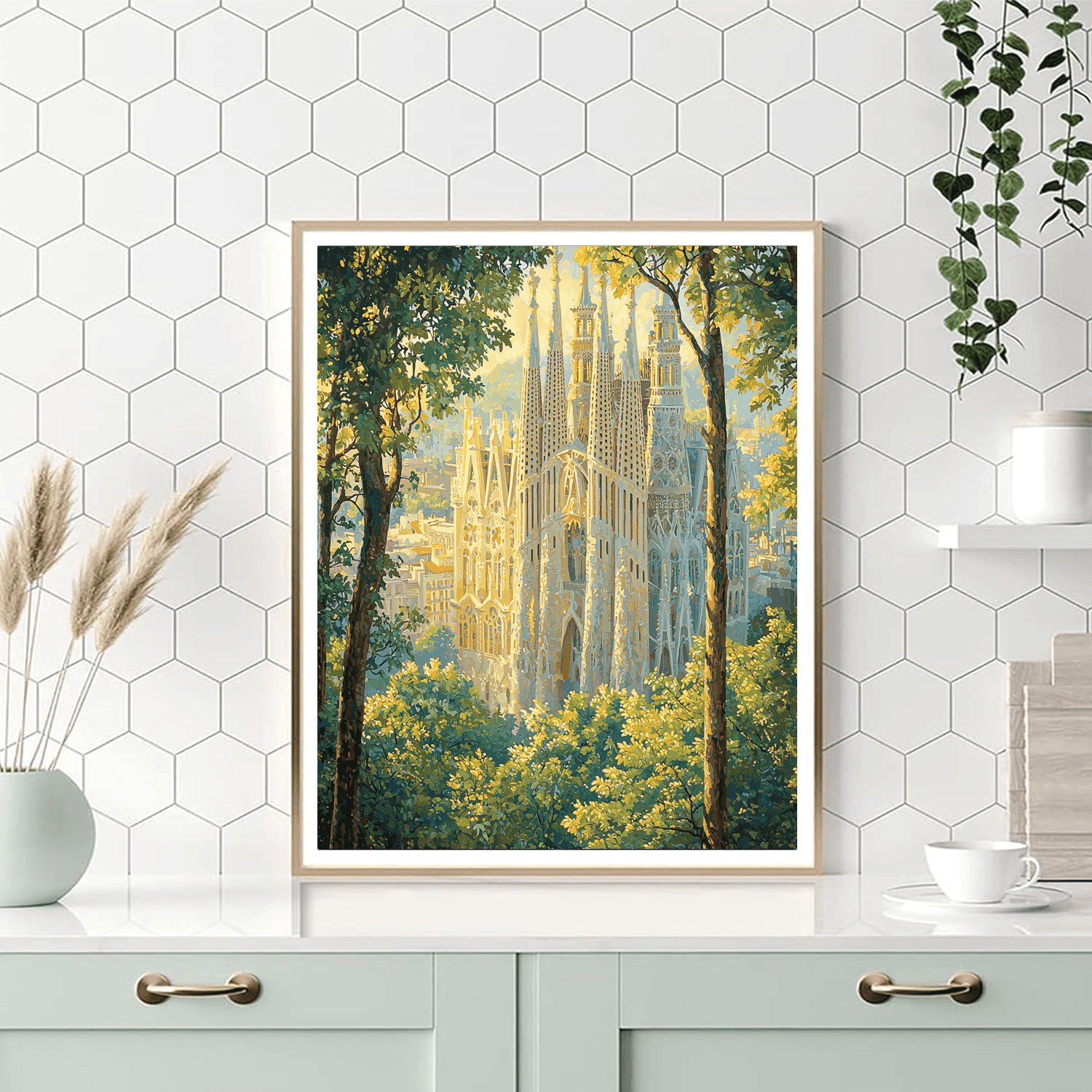 Sagrada Familia Viewpoints Number Painting