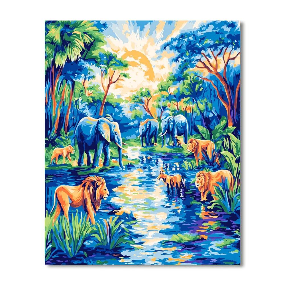 Franz Marc Inspired Captivating Wildlife Safari  Paint By Numbers Kits