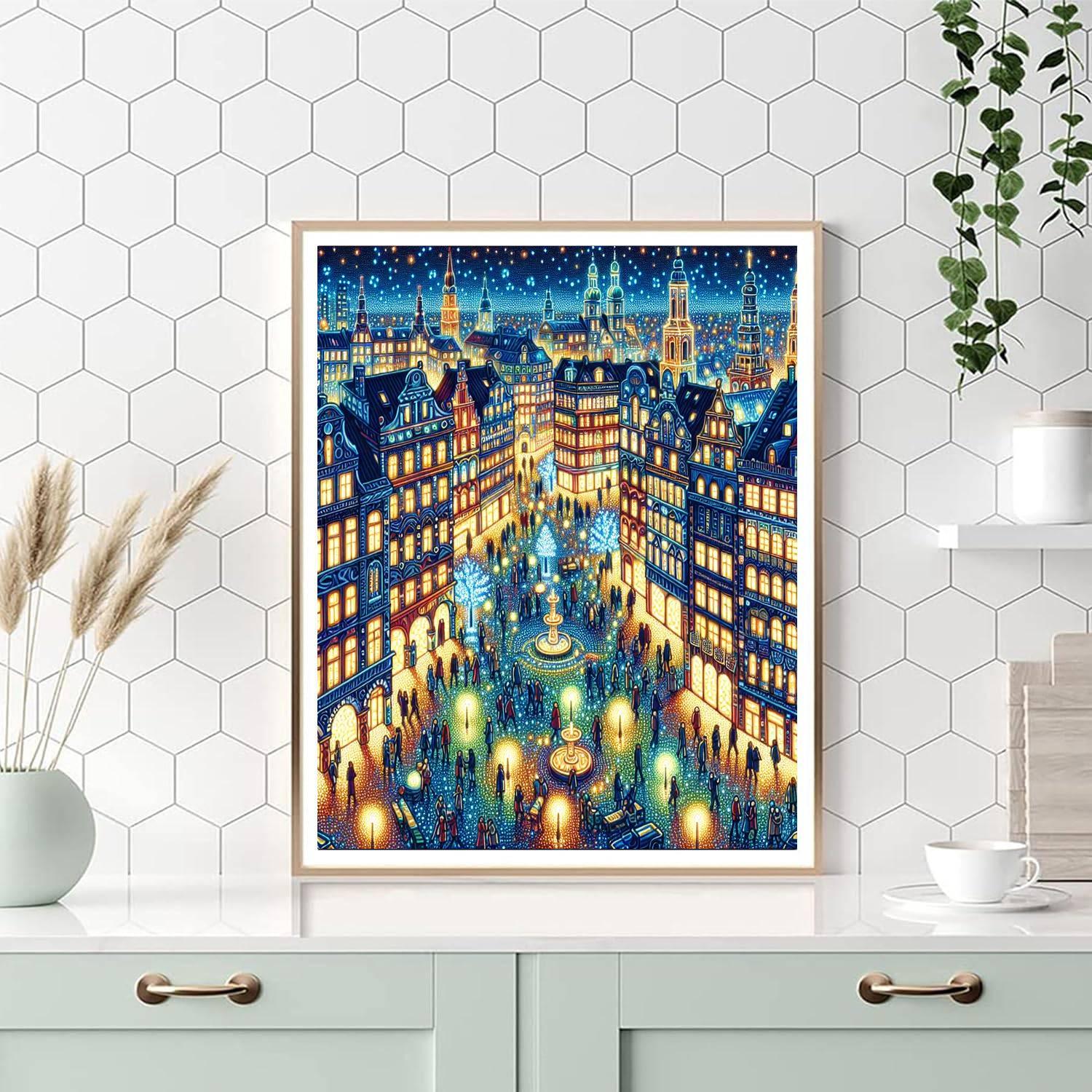 Lyon Festival Of Lights - France Numbered Painting Kits