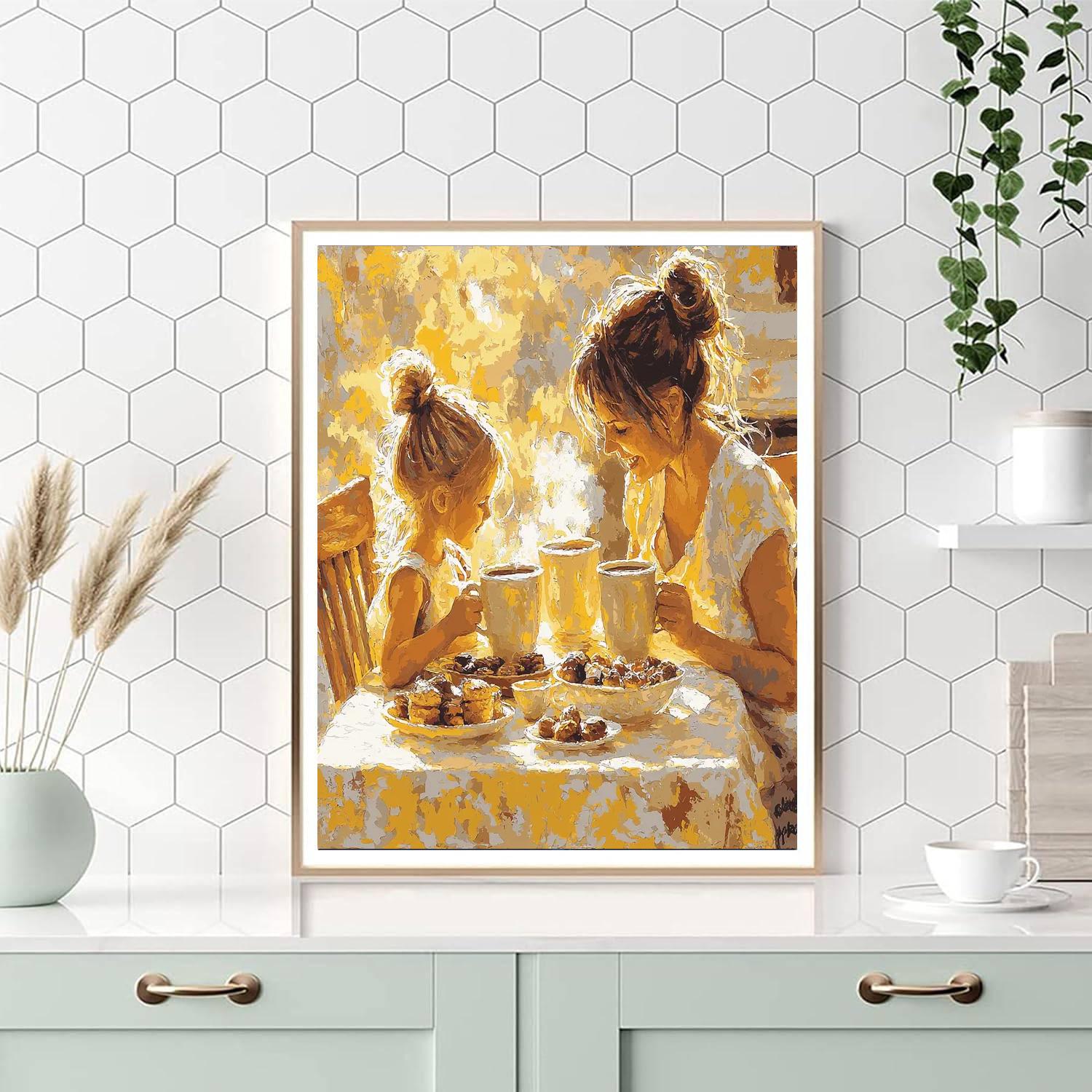 Morning Coffee Ritual Number Painting