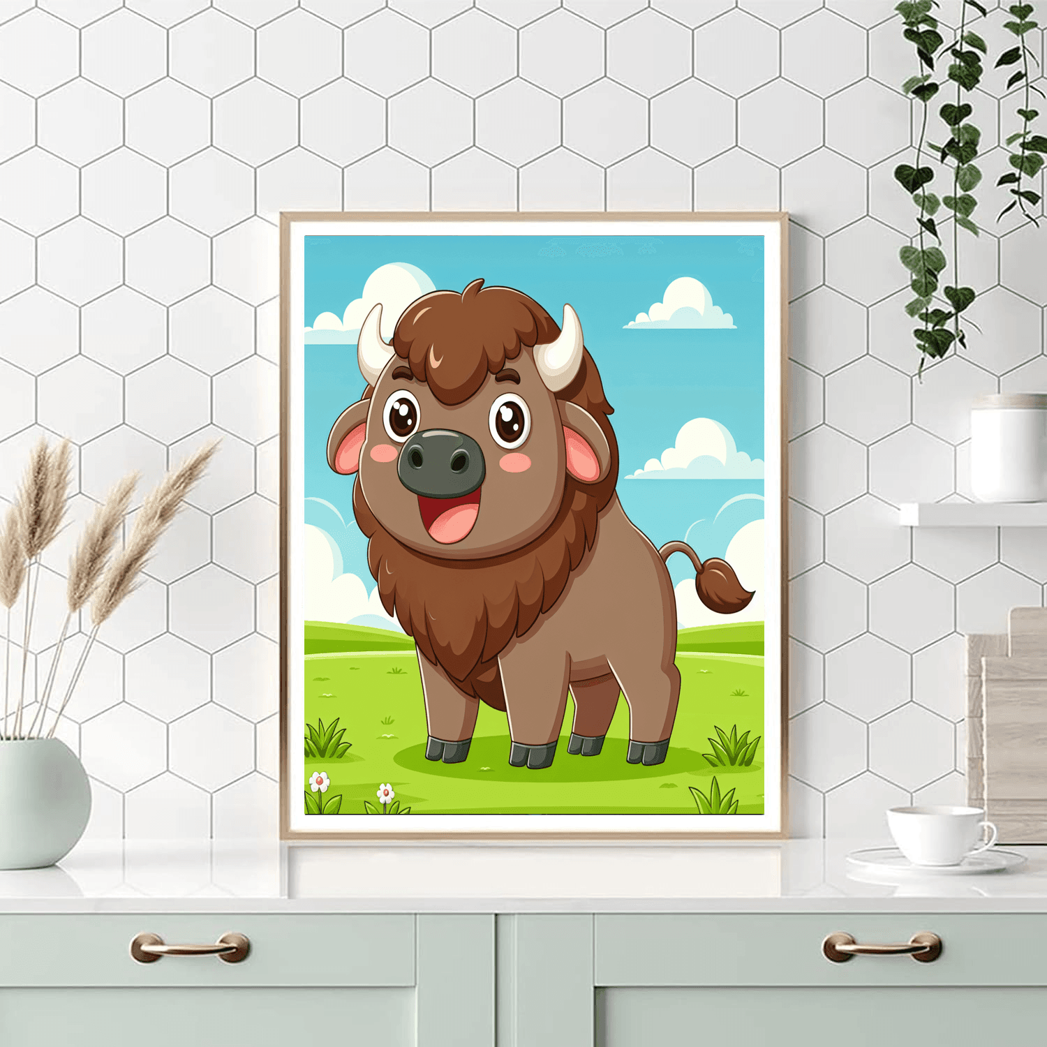 Bubbly Bison Paint By Color