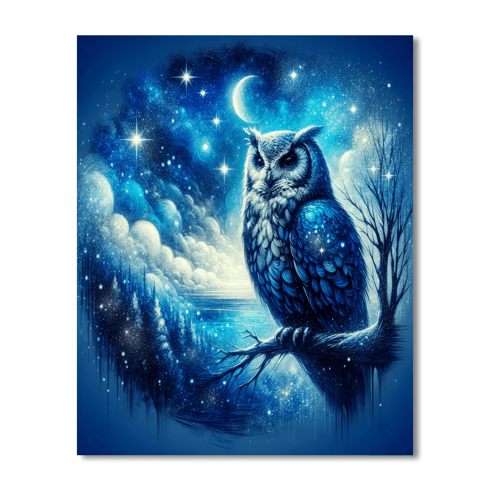 Mystical Night Owl Paint By Numbers Art