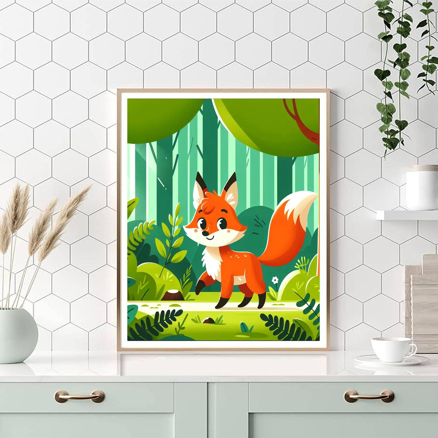 Clever Fox In The Forest Paint By Number