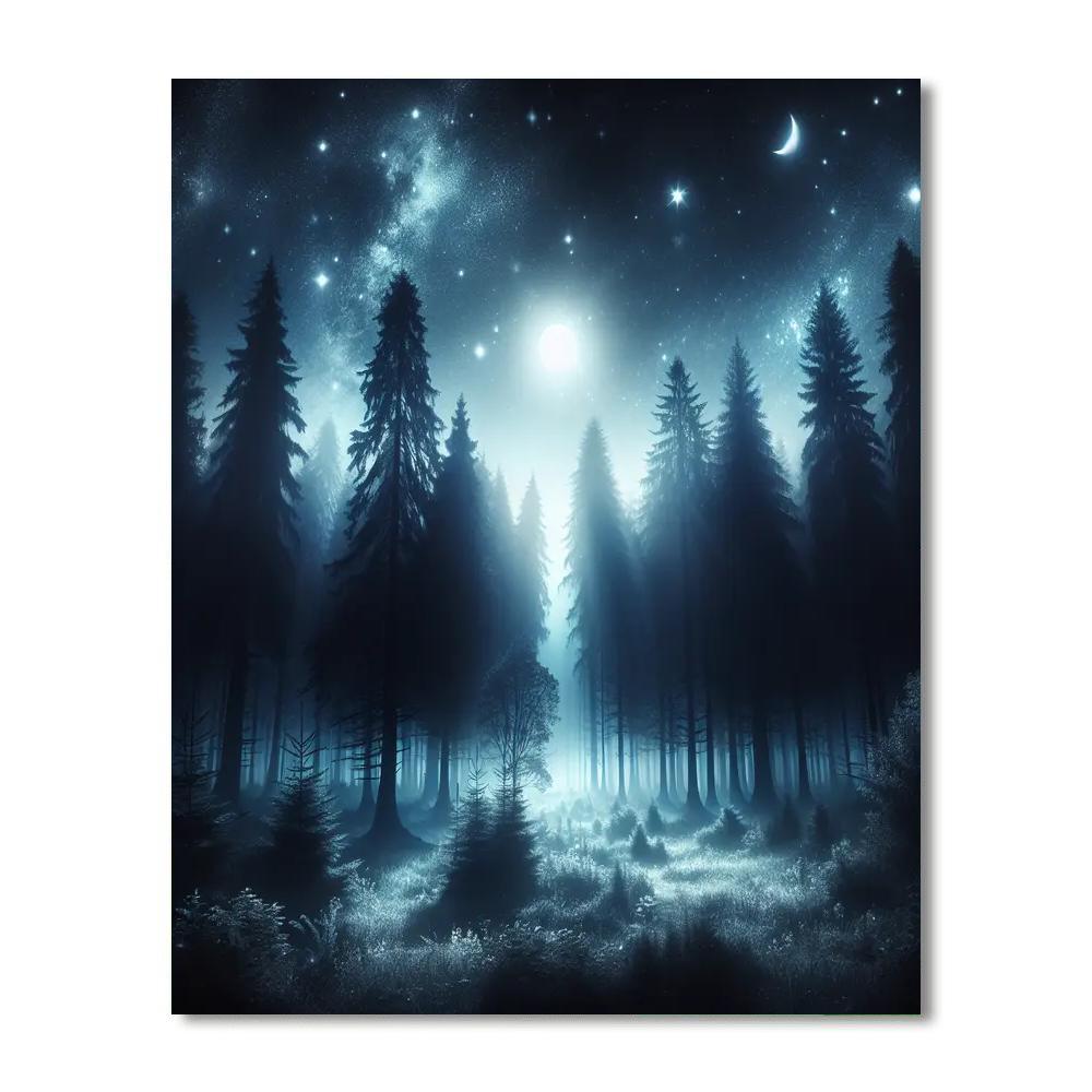 Midnight Forest Magic Painting Number Kit