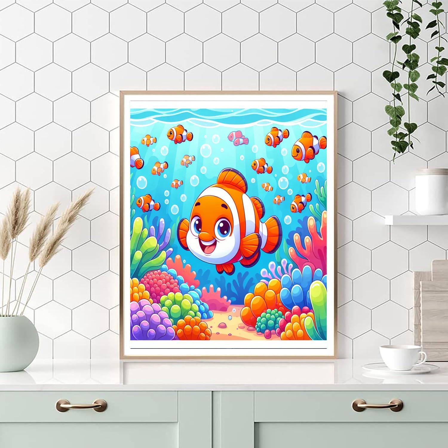 Silly Clownfish Paint By Numbers Art