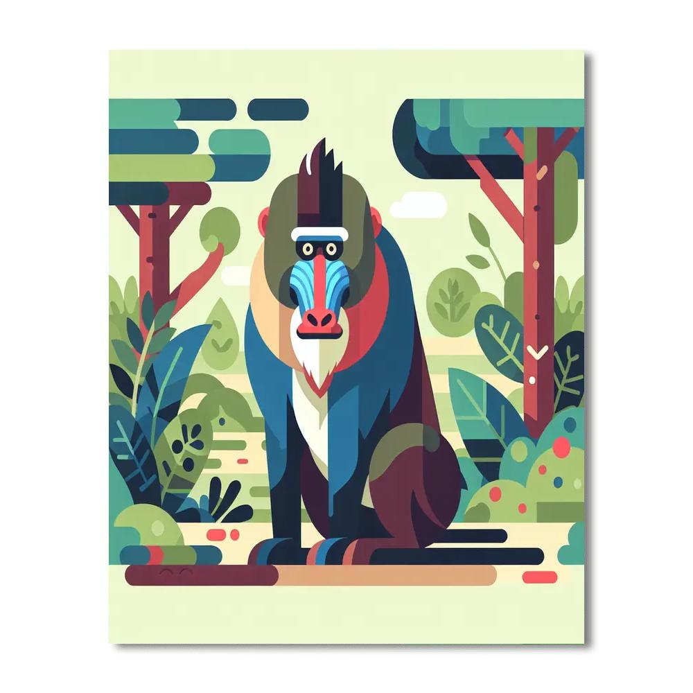 Majestic Mandrill Paint By Numbers Art