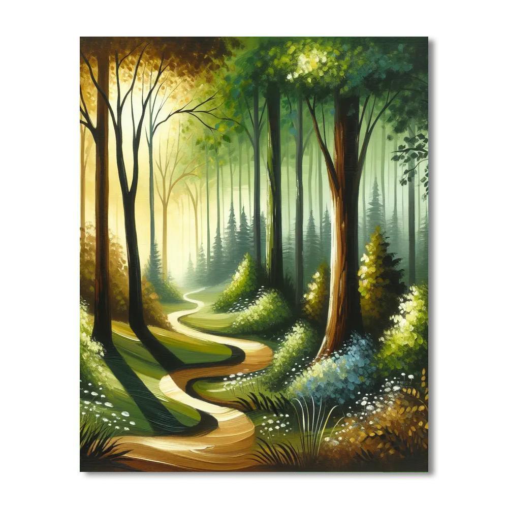 Serene Woodland Retreat Paint By Numbers