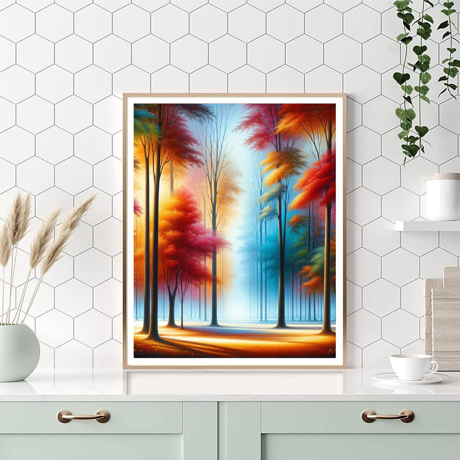 Peaceful Autumn Retreat Painting By Numbers Kit