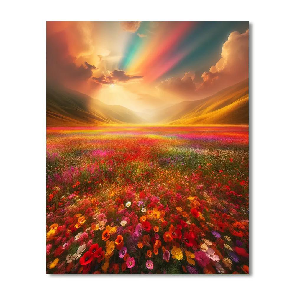 Rainbow Meadow Delight Painting By Numbers Kit
