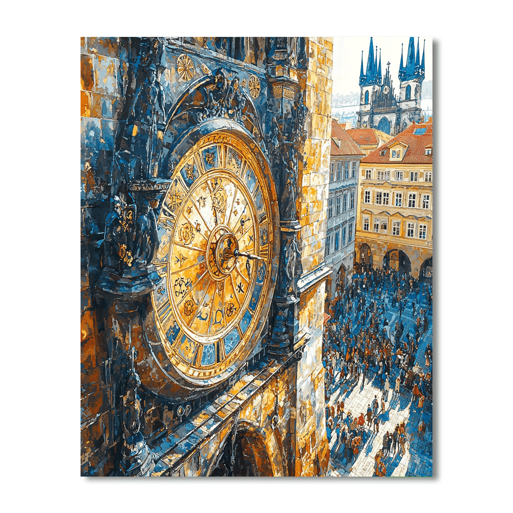 Prague Astronomical Clock - Prague Numbered Painting Kits
