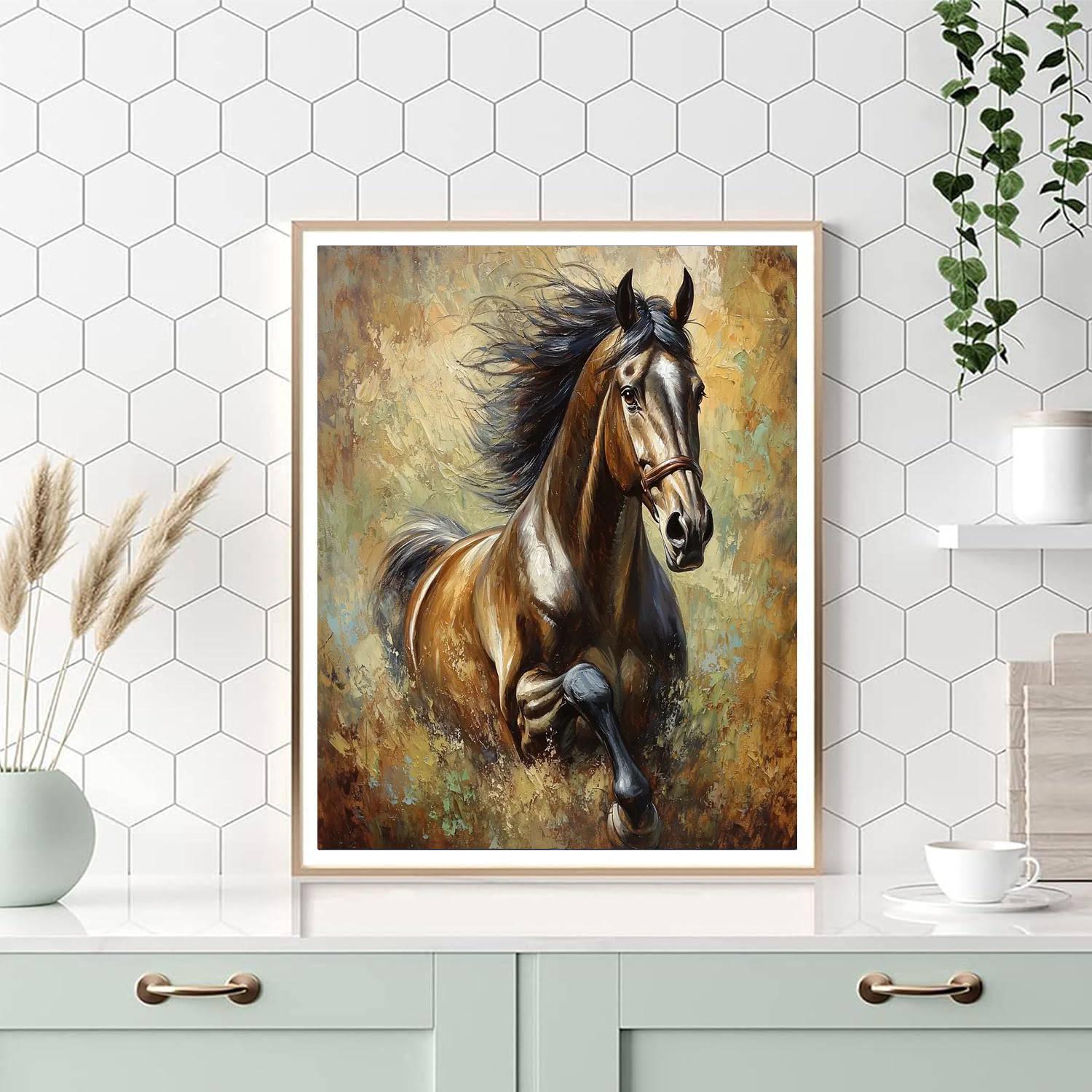 Leonardo Da Vinci Inspired Majestic Renaissance Steed  Paint By Number