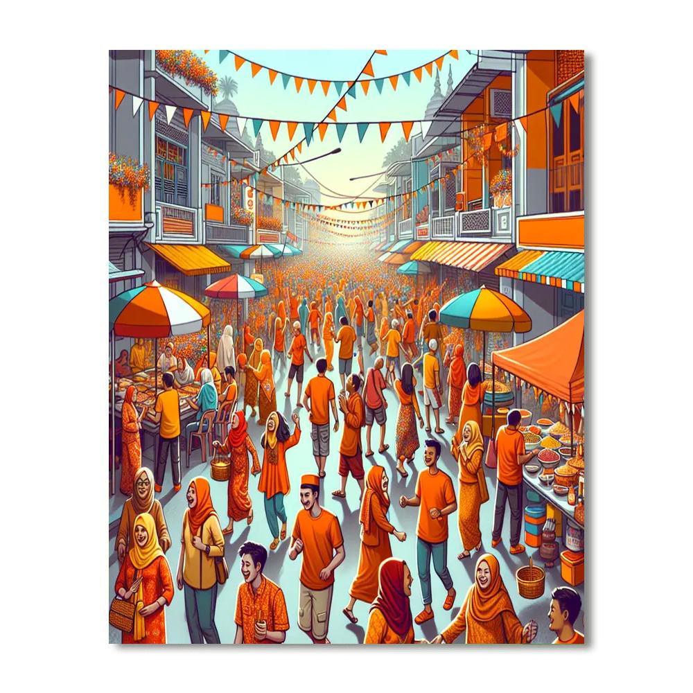 The Queen's Day - Netherlands Numbered Painting Kits