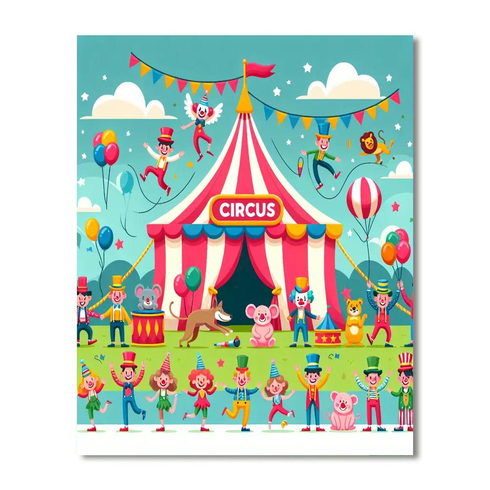 Circus Of Giggles Number Painting