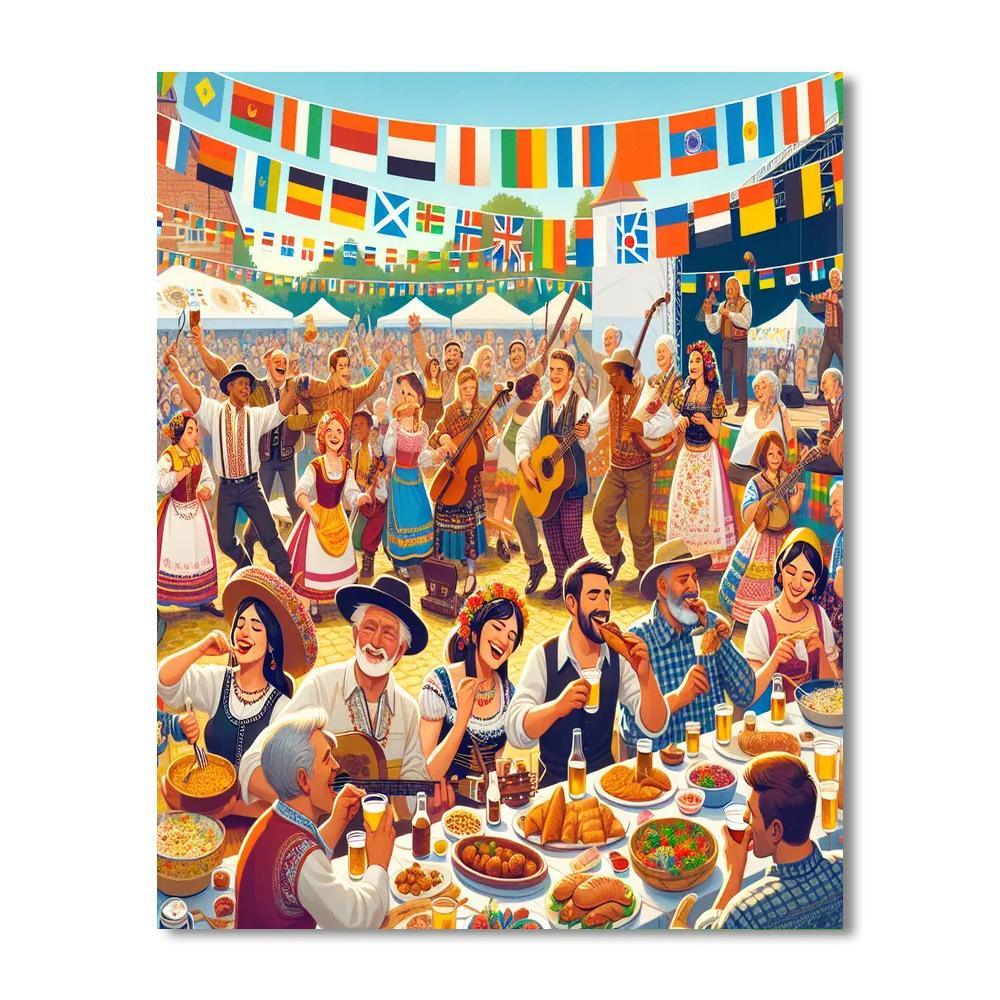 Folk Festival - Usa Paint By Numbers Art