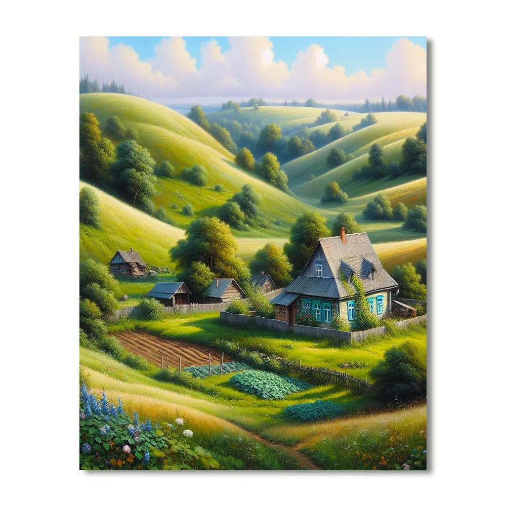 Idyllic Countryside Bliss Paint By Numbers Art