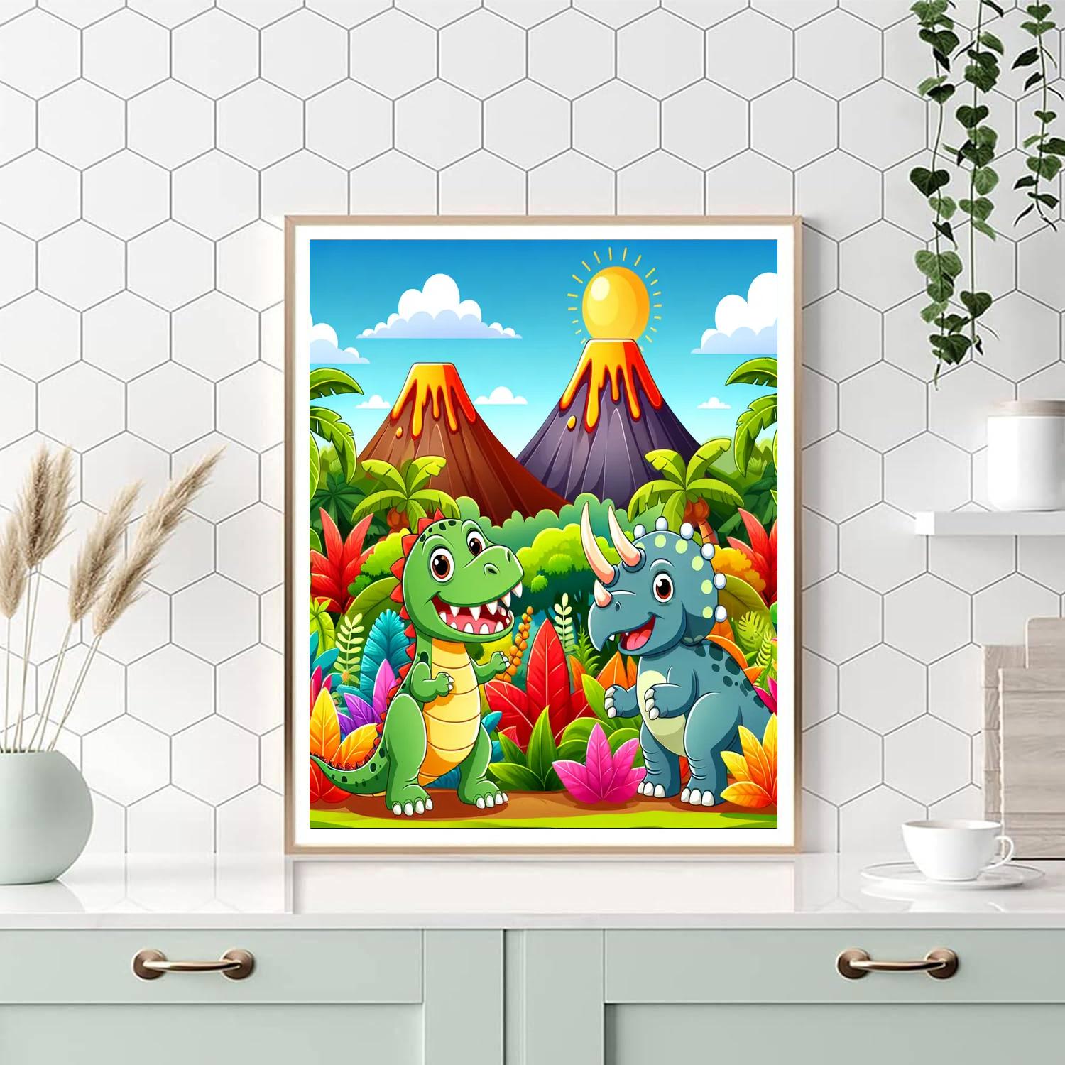 Dinosaur Playland Paint By Numbers Kits