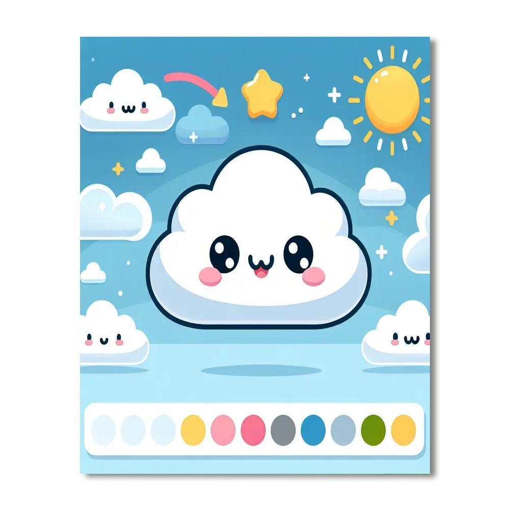 Charming Cloud DIY Paint By Numbers