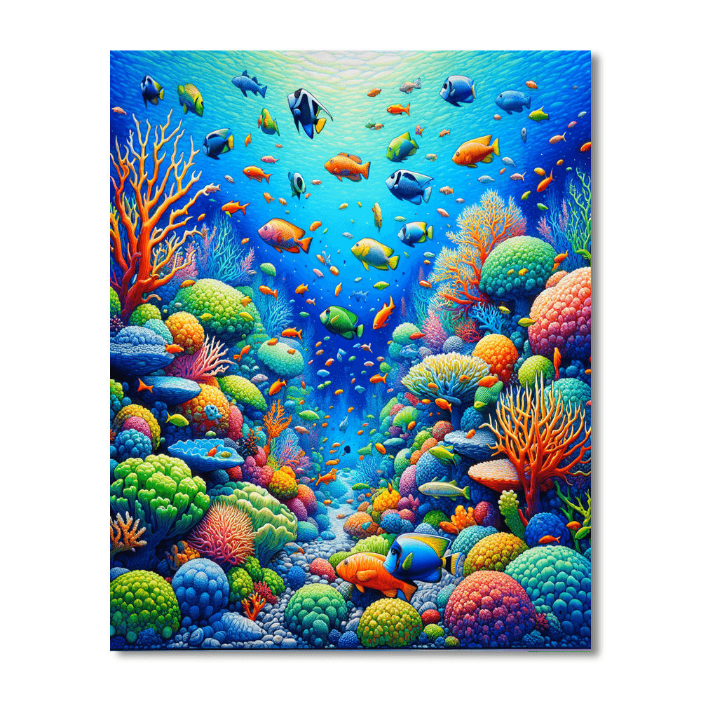 Undersea Coral Adventure Painting Number Kit