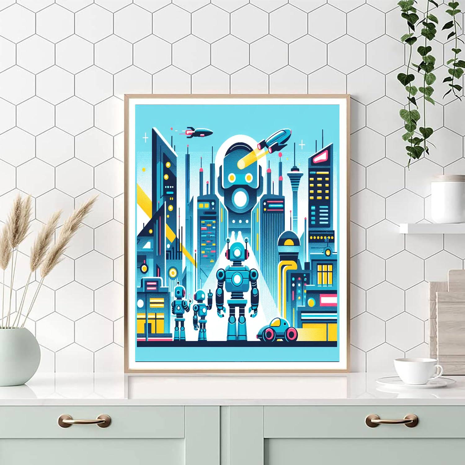 Robo City Adventure Painting By Numbers Kit