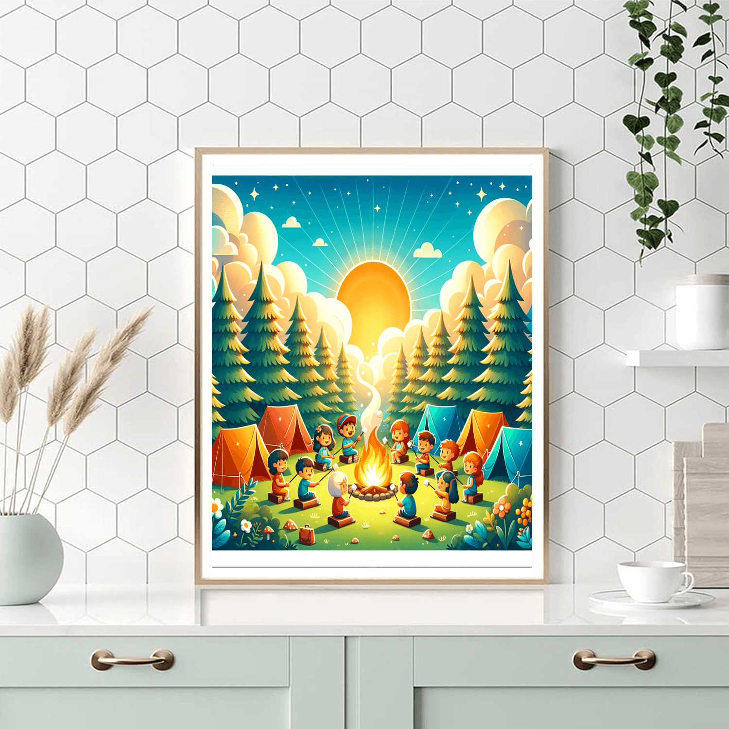 Joyful Camping Adventure Paint By Number