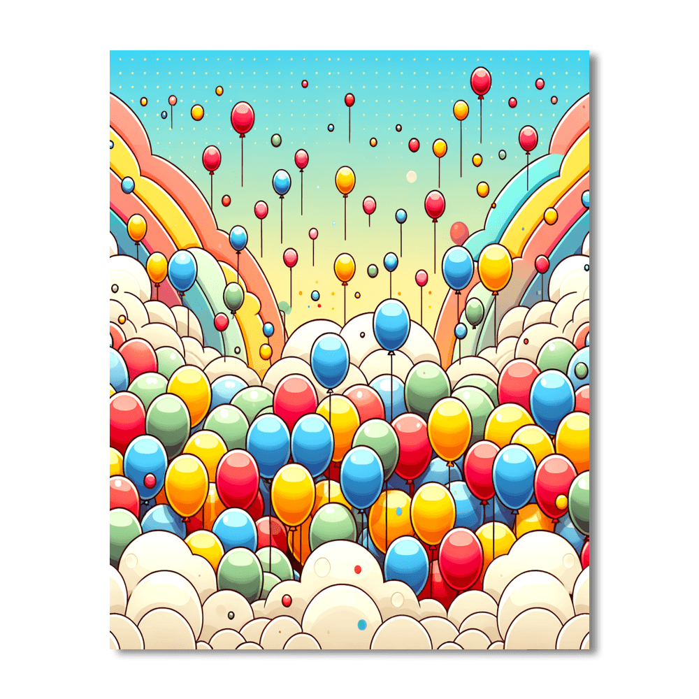 Bubbly Balloon Festival Paint By Number