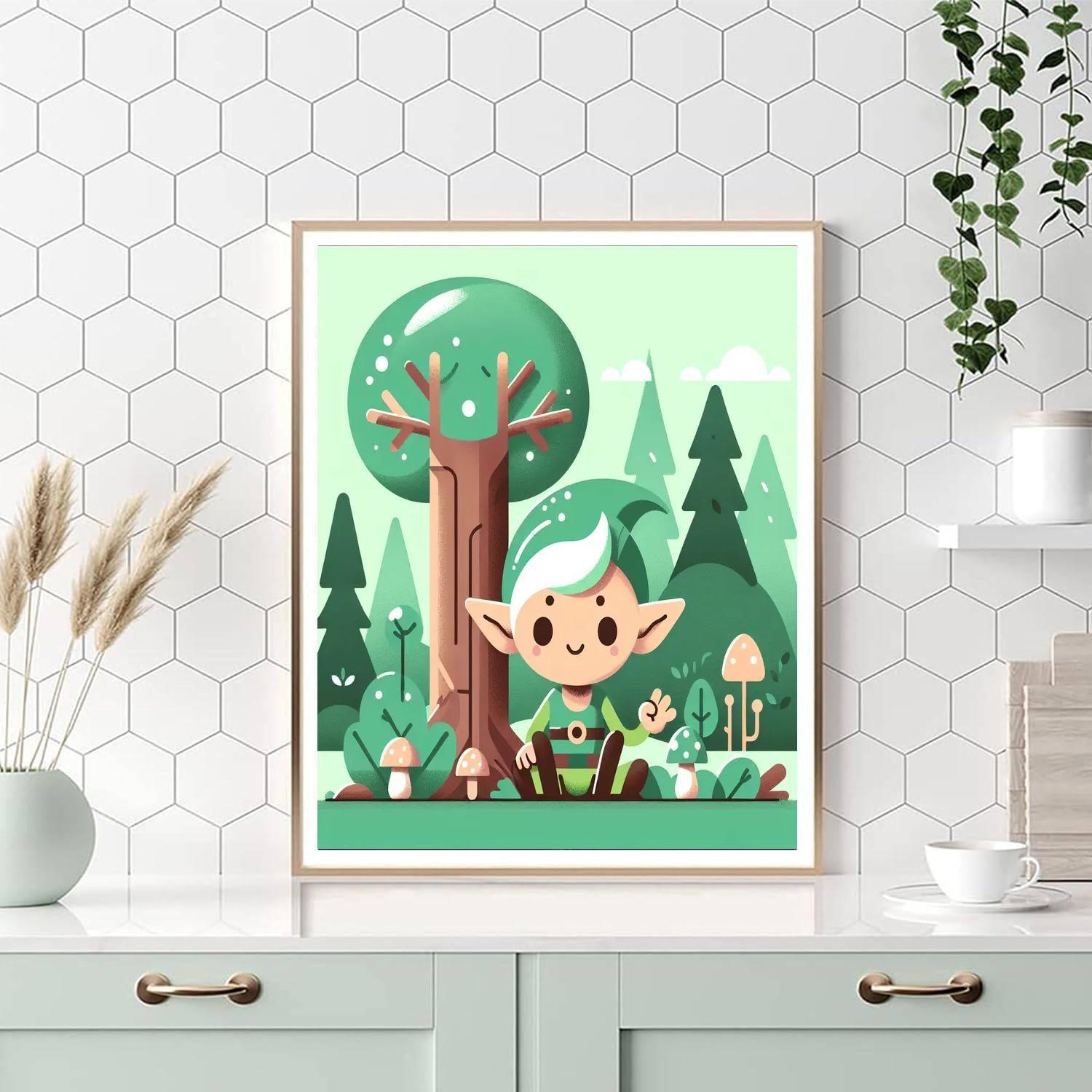Enchanted Elf Grove Paint By Color