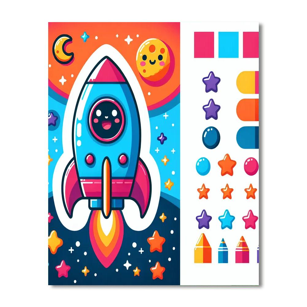 Adventure Time Rocket Numbered Painting Kits
