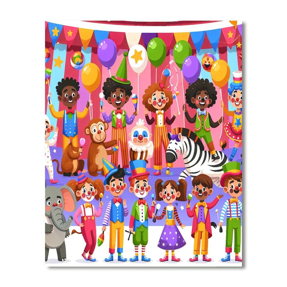 Silly Circus Parade Paint By Number