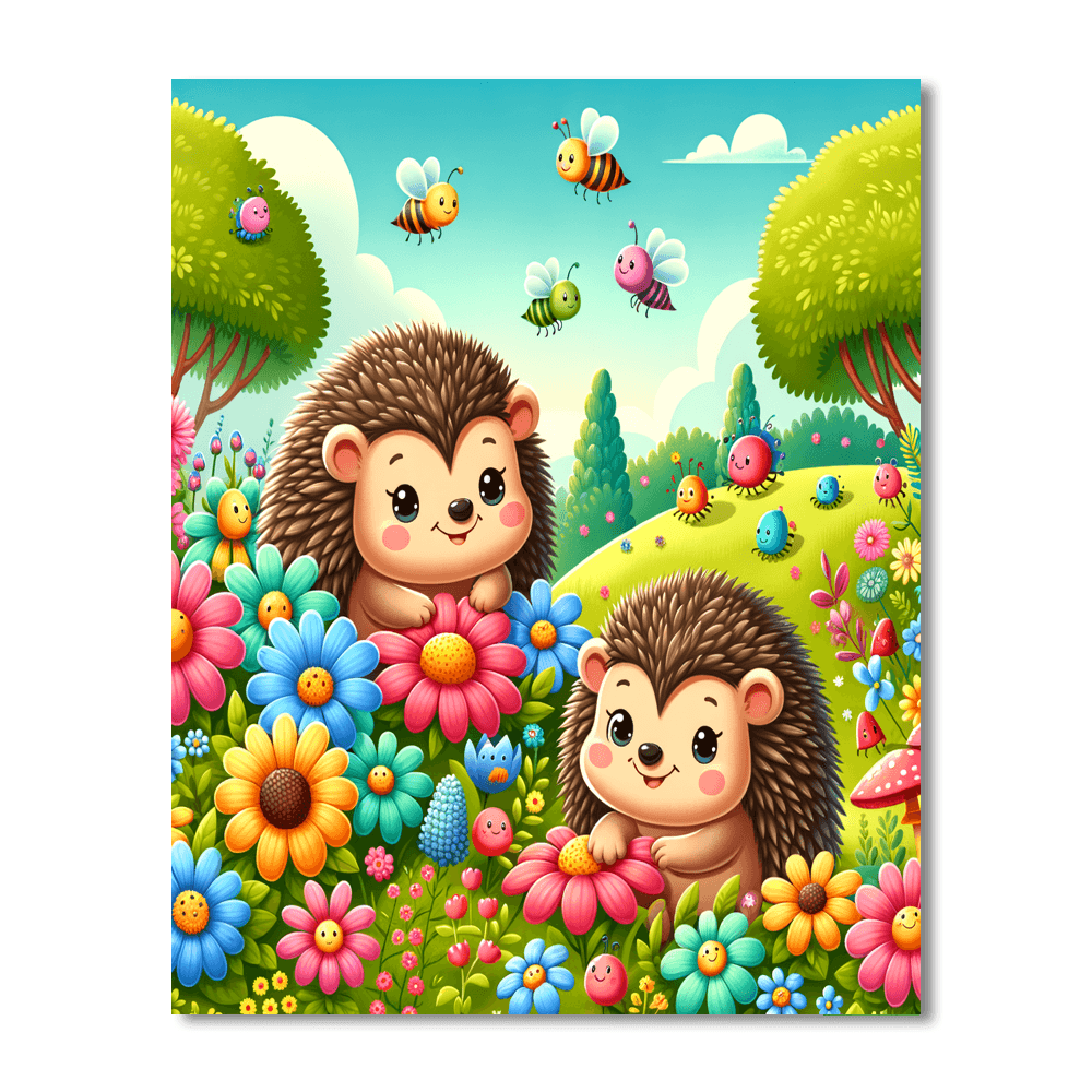 Happy Hedgehog Adventures Number Painting