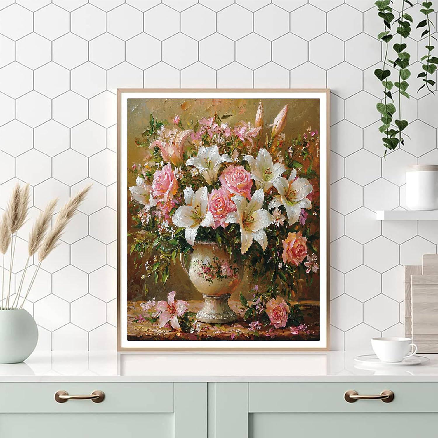 Pierre-Auguste Renoir Inspired Floral Still Life  Numbered Painting Kits