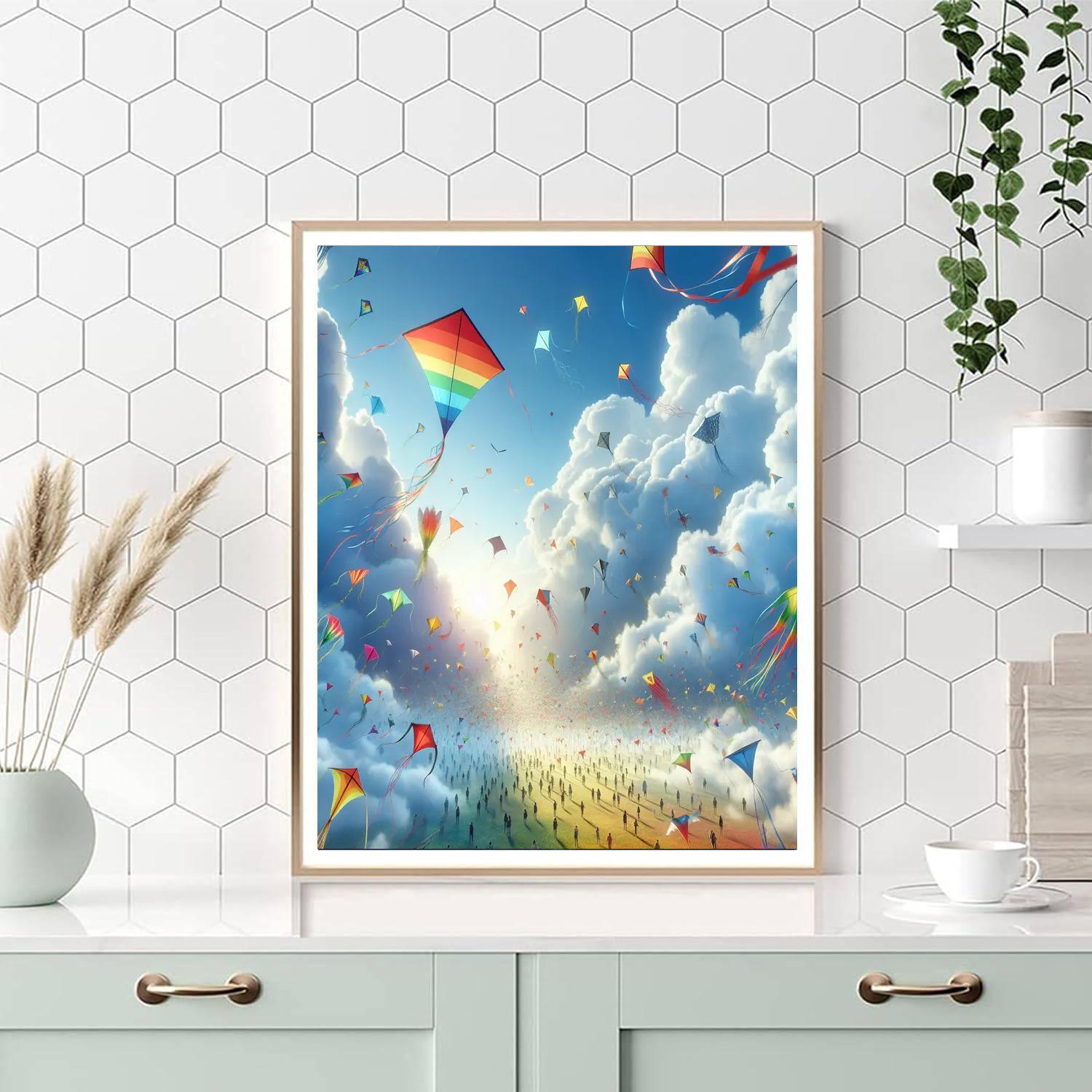 Vibrant Festival Of Kites Number Painting