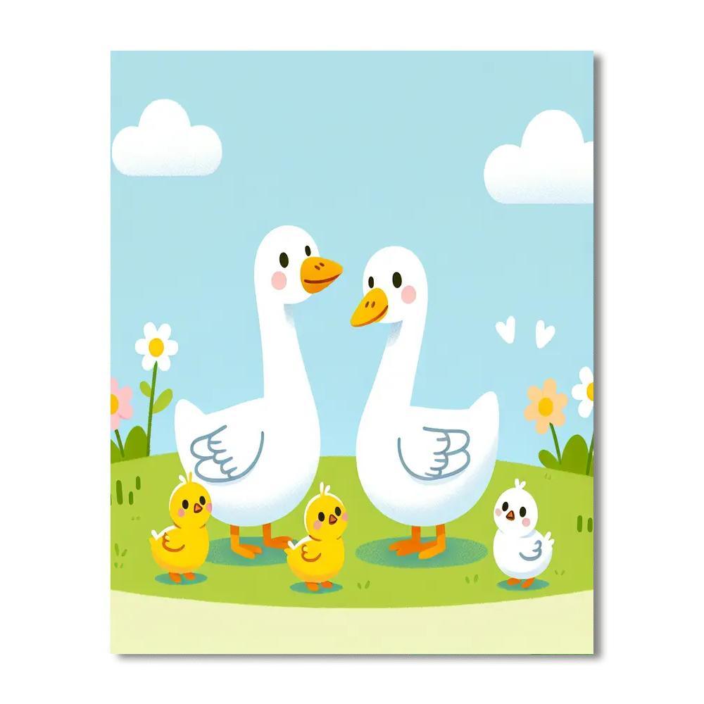 Giggling Goose Family Numbered Painting Kits