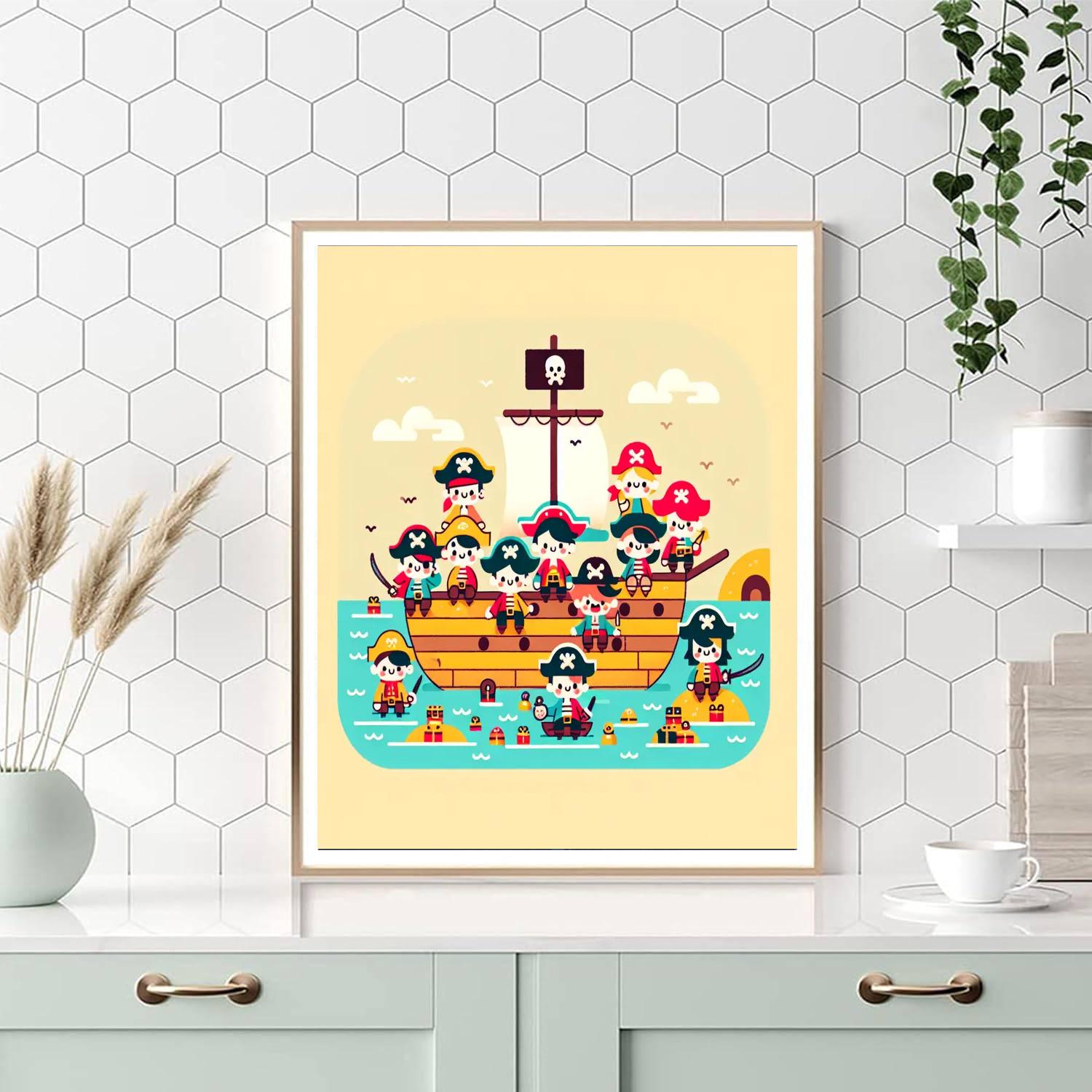 Petite Pirate Palooza Paint By Numbers Art