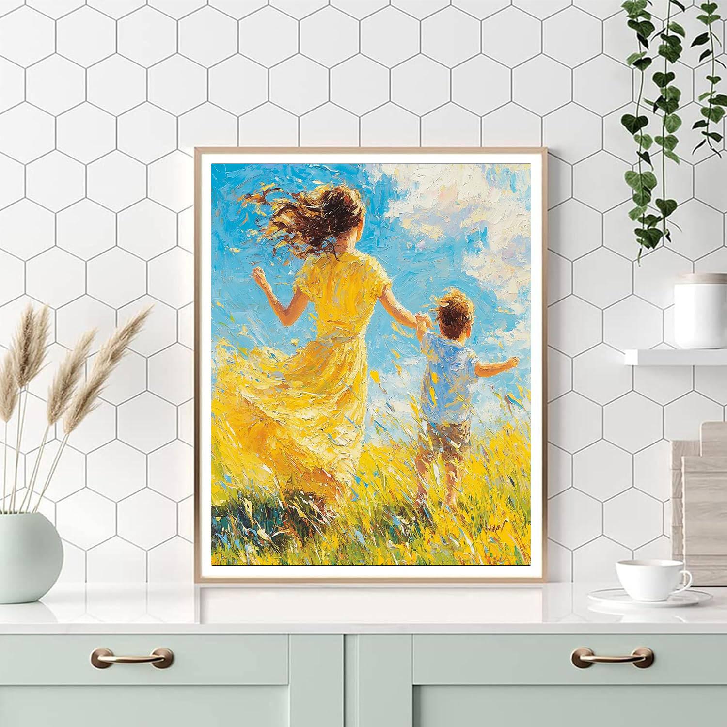 Mother And Child's Dance Painting Number Kit
