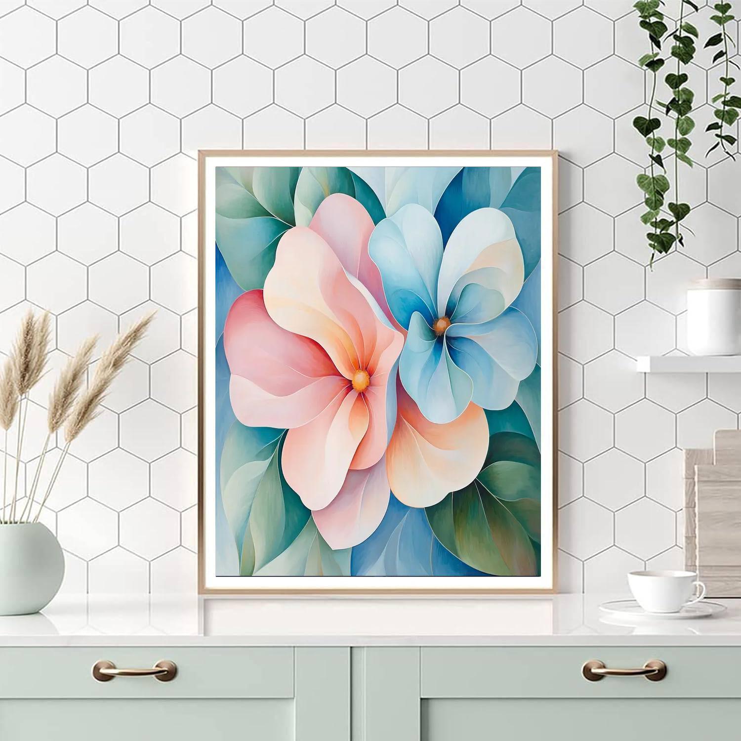 Georgia O'Keeffe Inspired Surrealistic Floral Journey  DIY Paint By Numbers