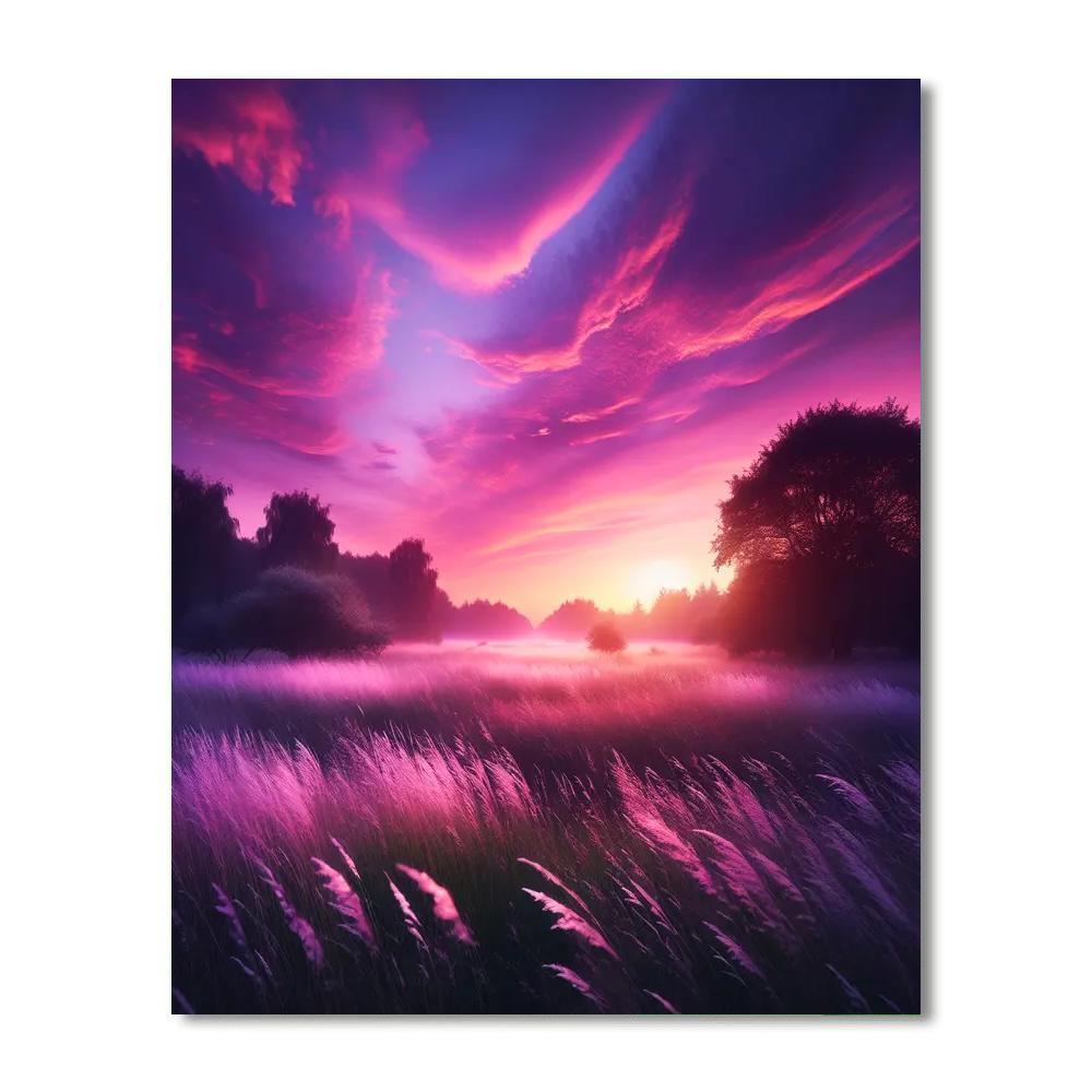 Ethereal Twilight Meadows Painting By Numbers Kit