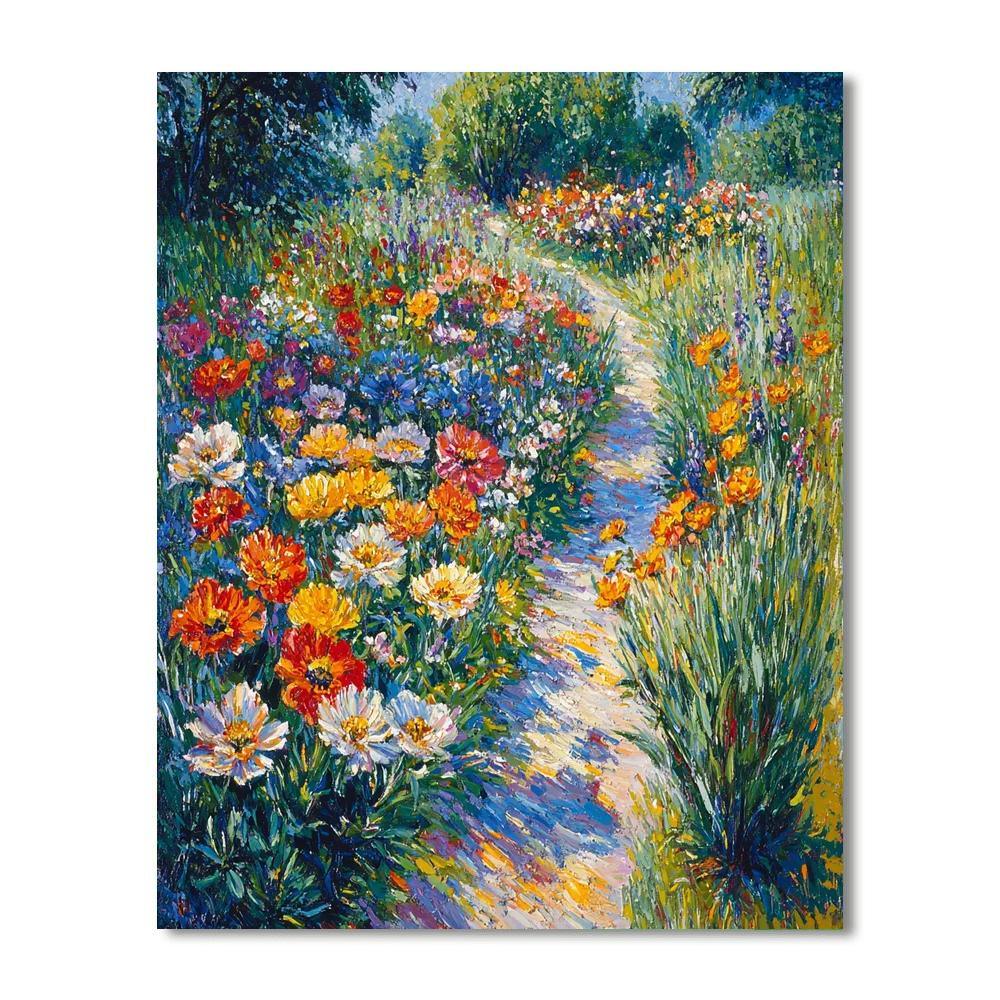 Berthe Morisot Inspired Impressionist Flower Garden  Paint By Numbers