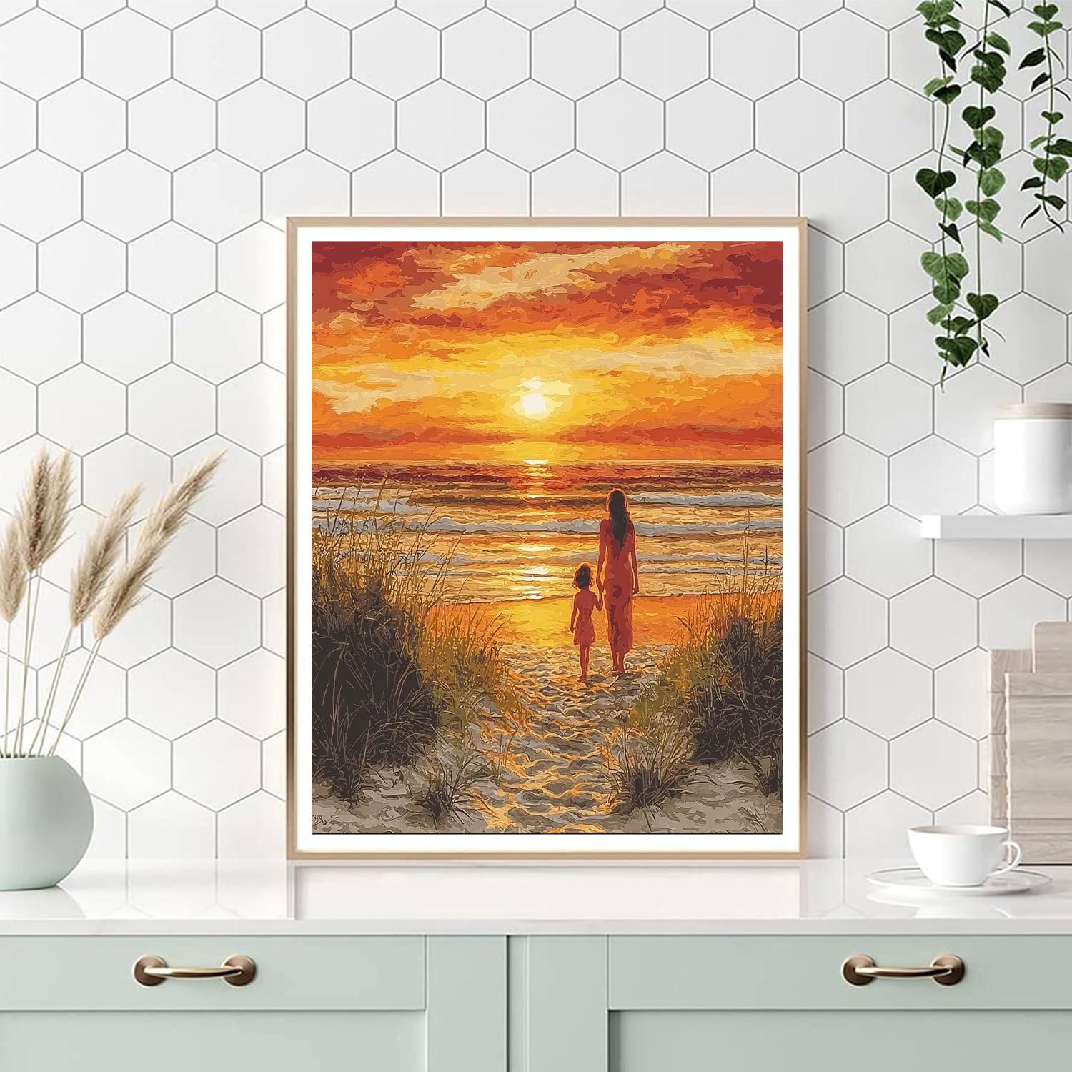 Sunset Silhouettes DIY Paint By Numbers
