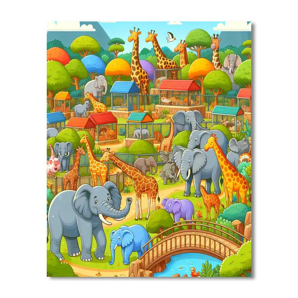 Zoo Wonders Number Painting