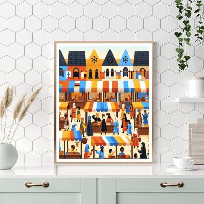 Medieval Market Mayhem Paint By Number