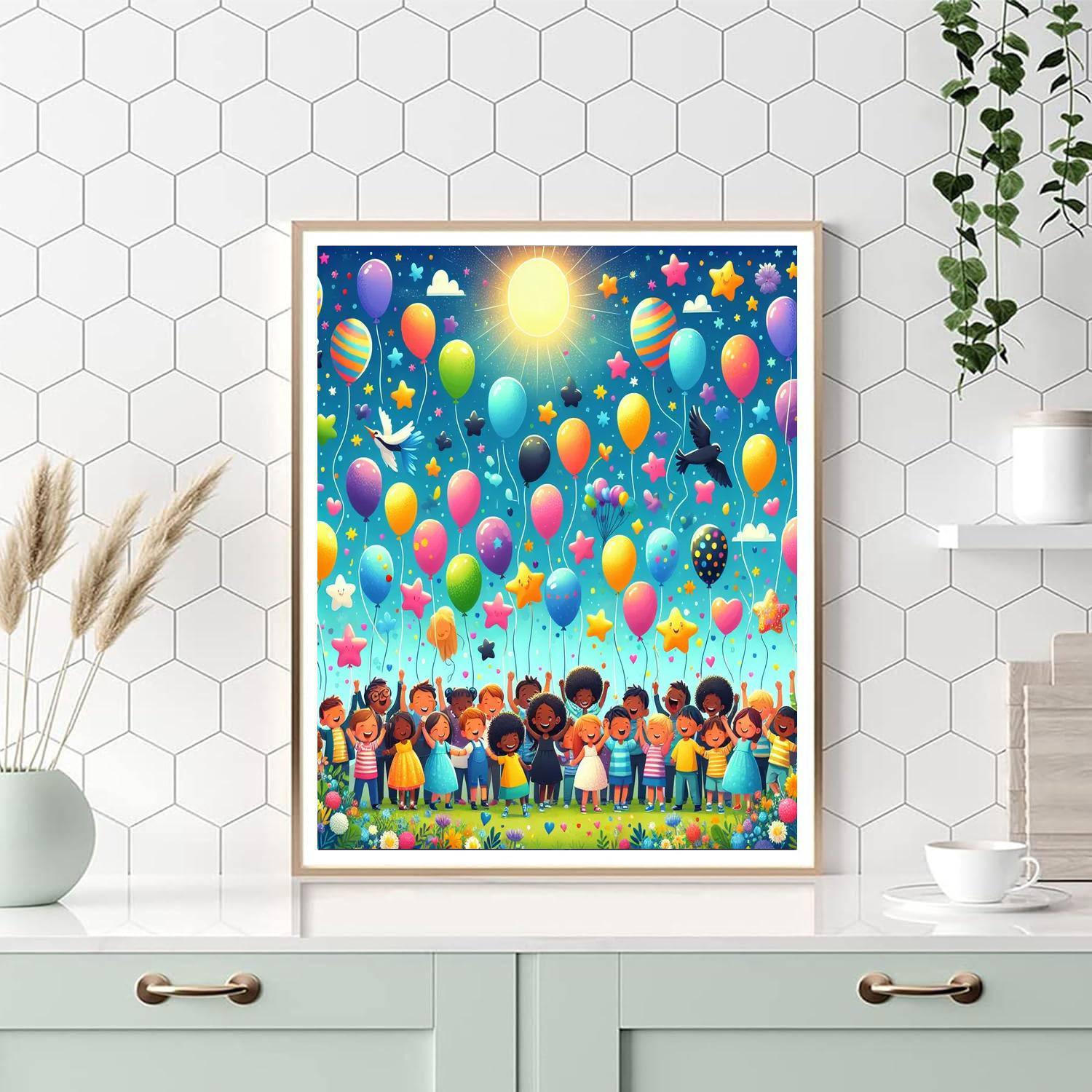 Bubblegum Balloon Festival Numbered Painting Kits