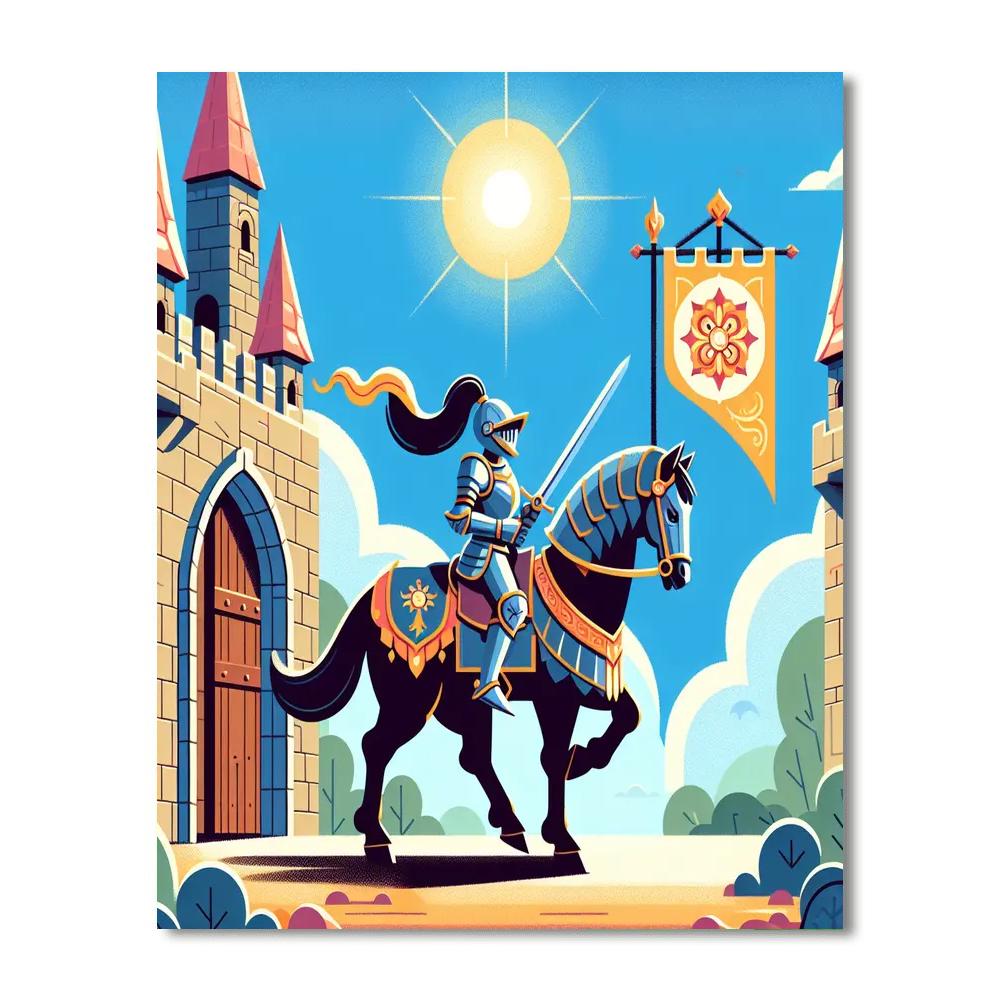 Knight's Royal Journey Painting Number Kit
